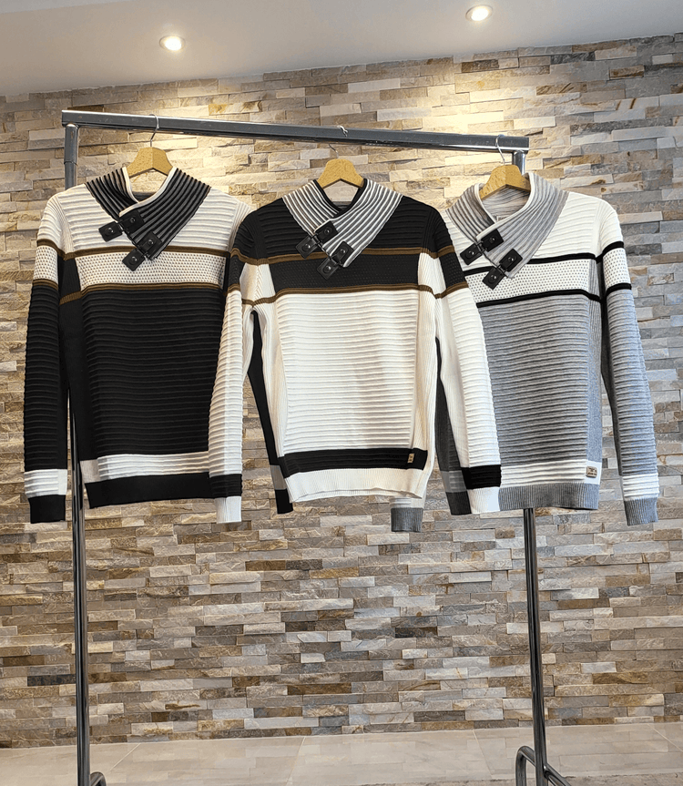 Pull JEANS YESED : Pulls à Grand Col inspirées de l'Italie