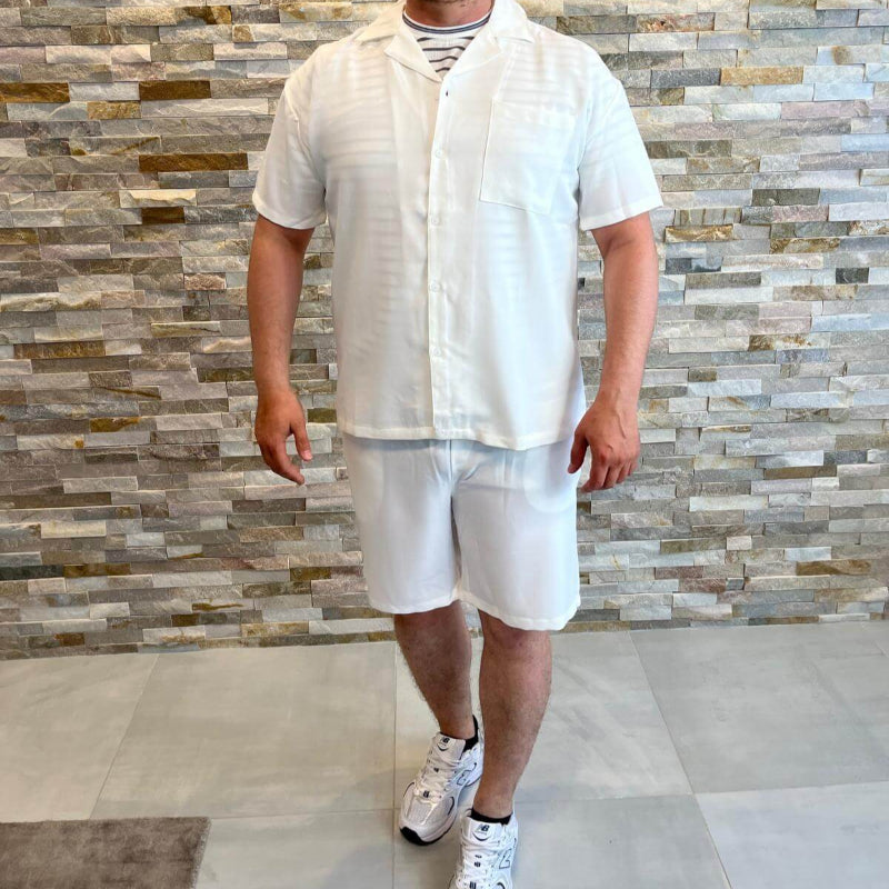 Ensemble short chemise blanc homme – FRILIVIN