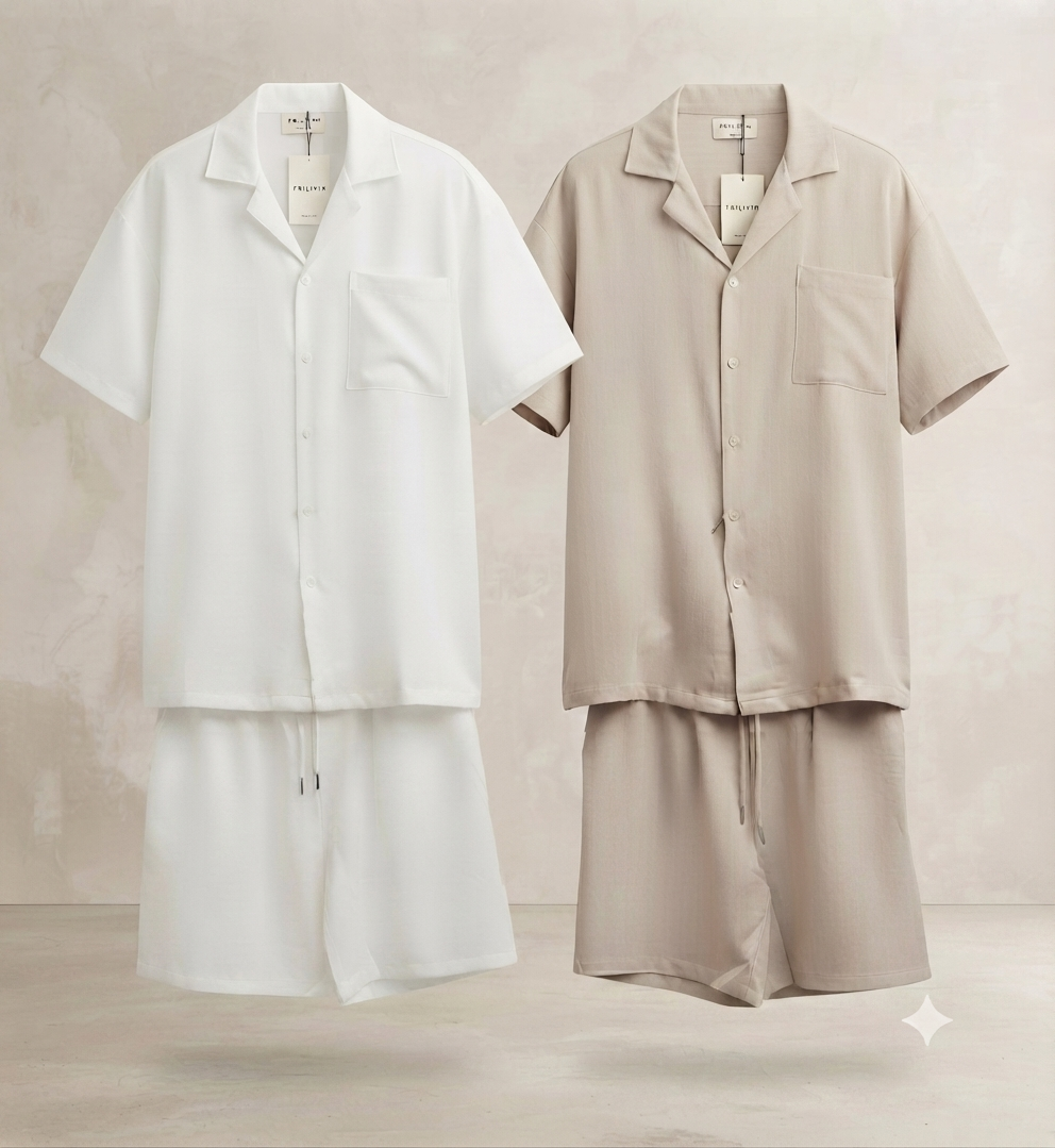 Ensemble Short-Chemise FRILIVIN : L'été stylé - mnshopmode