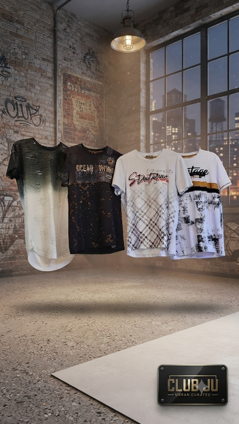 T-shirt CLUB JU / JOHN H : L'art de la broderie - mnshopmode