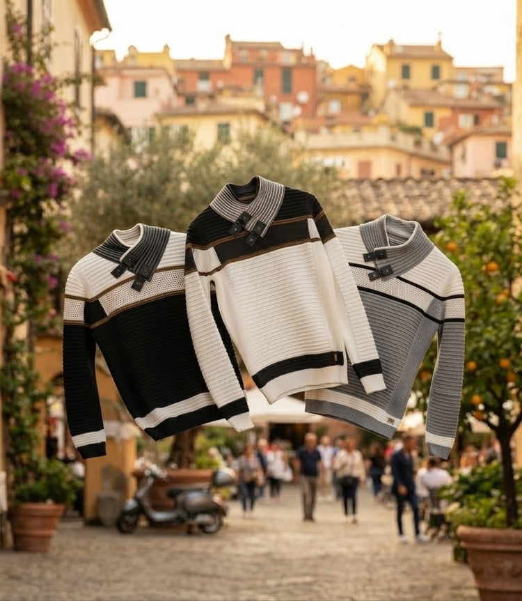 Pull JEANS YESED : Pulls à Grand Col inspirées de l'Italie - mnshopmode