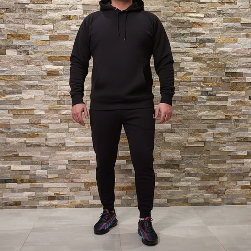 Ensemble 2 Pièces LEE COOPER Noir Intense - Pull à Capuche & Pantalon Coordonné
