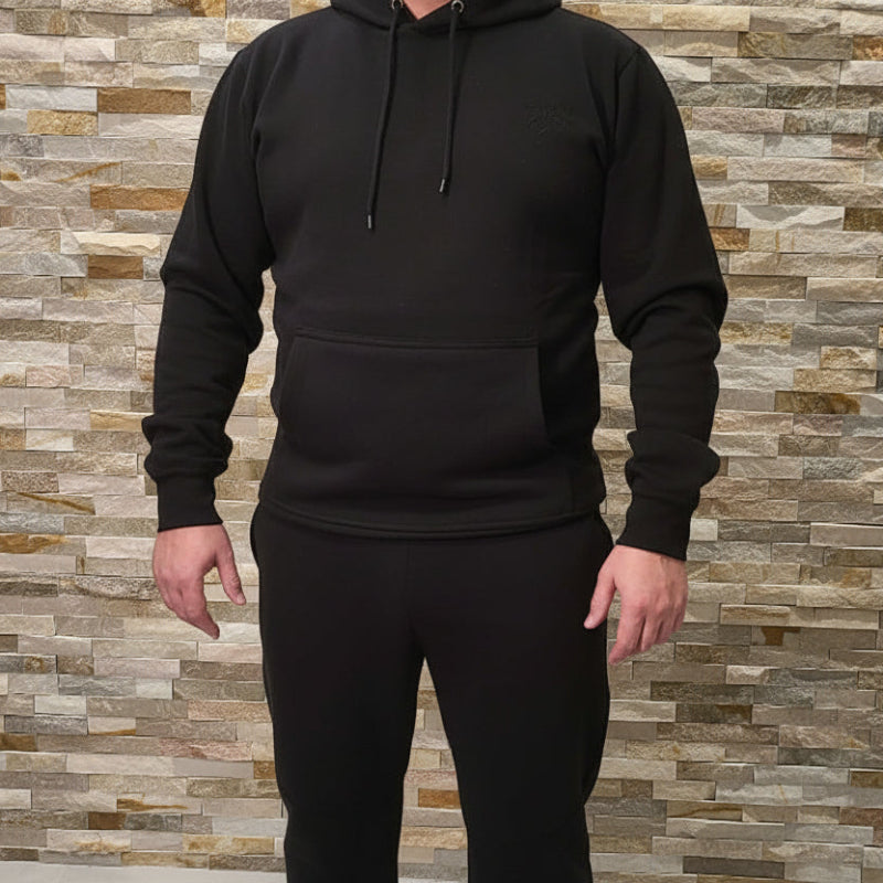 Ensemble 2 Pièces LEE COOPER Noir Intense - Pull à Capuche & Pantalon Coordonné