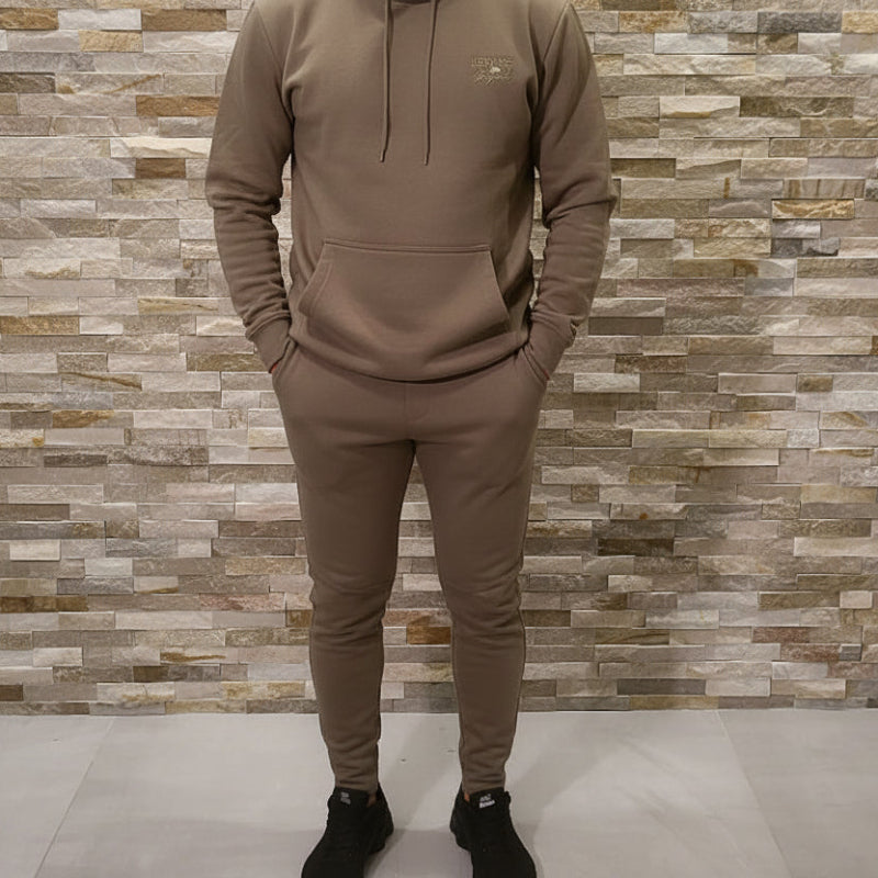 Ensemble 2 Pièces LEE COOPER Vert Sauge - Pull à Capuche & Pantalon Coordonné