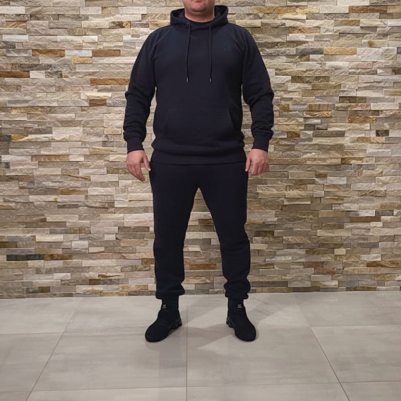 Ensemble 2 Pièces LEE COOPER Bleu Marine - Pull à Capuche & Pantalon Coordonné