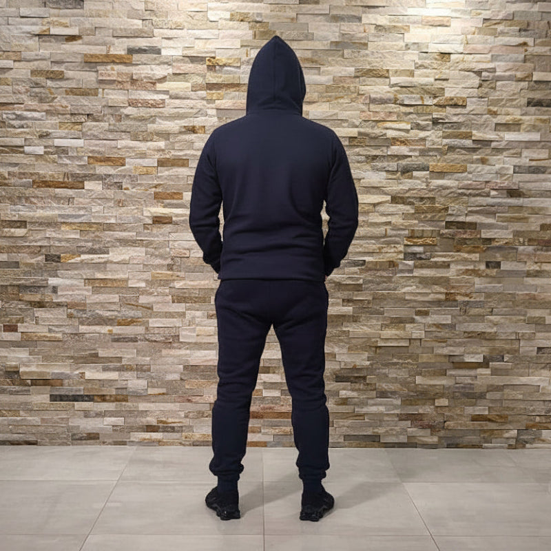 Ensemble 2 Pièces LEE COOPER Bleu Marine - Pull à Capuche & Pantalon Coordonné