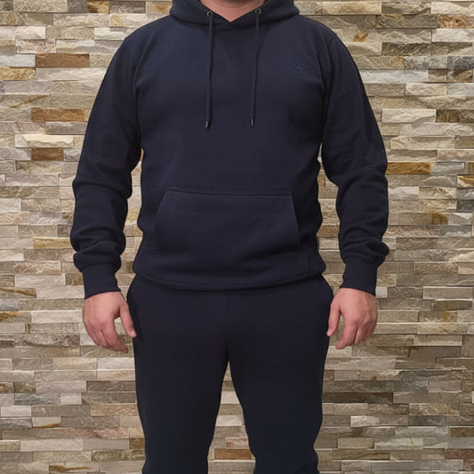 Ensemble 2 Pièces LEE COOPER Bleu Marine - Pull à Capuche & Pantalon Coordonné