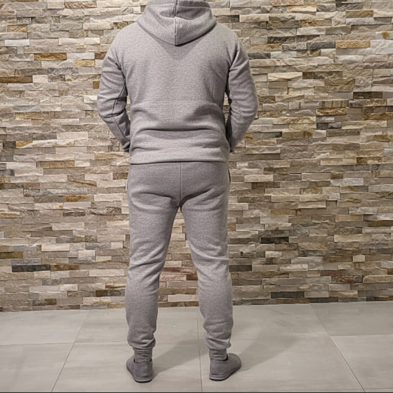 Ensemble 2 Pièces LEE COOPER Gris Perle - Pull à Capuche & Pantalon Coordonné