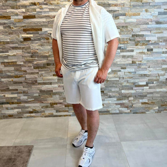 Ensemble short chemise blanc homme – FRILIVIN