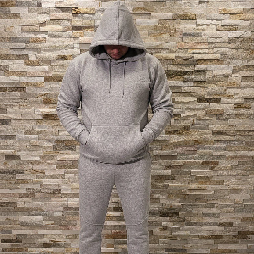 Ensemble 2 Pièces LEE COOPER Gris Perle - Pull à Capuche & Pantalon Coordonné